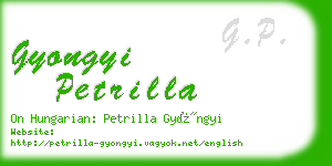 gyongyi petrilla business card